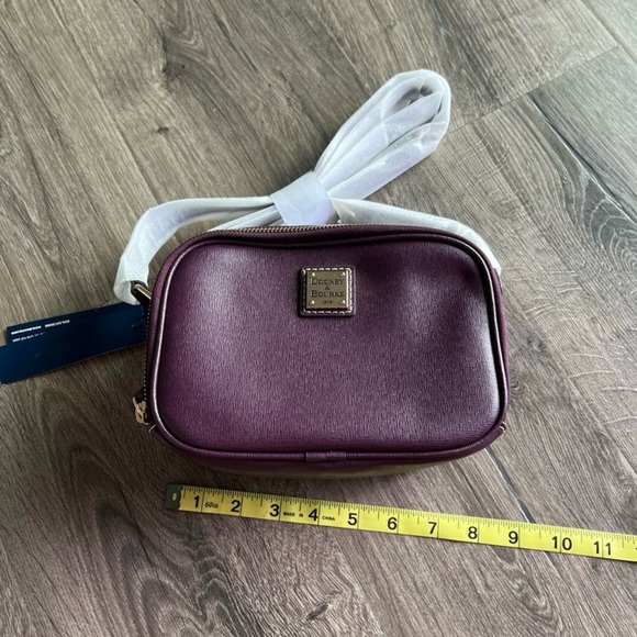 NWT Dooney & Bourke Saffiano Leather Sawyer Crossbody Bag • Plum Wine - Picture 10 of 15